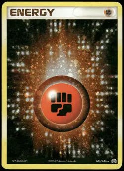 Pokemon Fighting Energy Holo Rare Emerald 106/106 HP Holo - Image 1