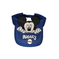 NWT Disney Mickey Mouse Blue Peeking Sun Visor with Ears Unisex - Image 1
