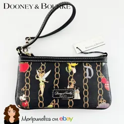 Dooney & Burke Disney Disney Parks Charms Print Tinker Bell Wristlet NWT - Image 1