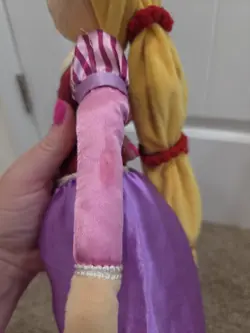 Rapunzel Plush Soft Doll Disney Store Princess Tangled Flower Rare 18” - Image 4