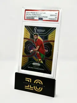 Bruno Fernandes 2022 Panini Prizm World Cup Phenom Gold Prizm /10 PSA 10 - Image 1