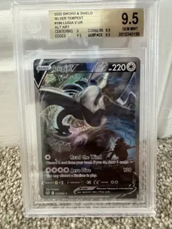 2022 Pokemon Lugia v Silver Tempest 186/195 Gem mint BGS - Image 1