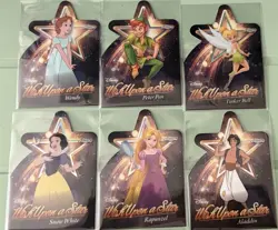 Topps 2025 Disney Wonder Die-Cut Card Lot (6) Rapunzel Snow White Tinker Bell - Image 1