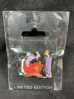 DisneyShopping.com 2006 I Love Villains Kaa Ursula Malificent LE 500 Disney Pin - Image 1