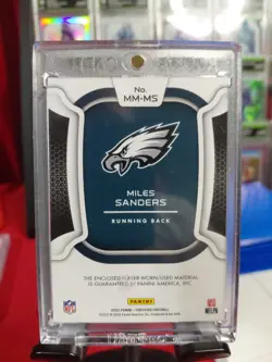 2022 Panini Certified - Materials Miles Sanders #MM-MS Mirror Gold Etch /10... - Image 2