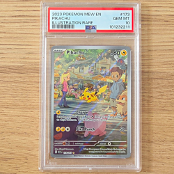 Pokemon Pikachu 173/165 Sv: Scarlet & Violet 151 Illustration Rare Holo PSA 10 - Image 1
