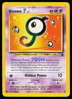 Unown [J] 38 WOTC Black Star Promo Pokemon Card - Image 1