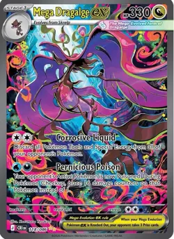 Mega Dragalge EX 118/086 Pokemon Card NM Chaos Rising SIR - Image 1