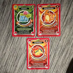 ThinkChip Pokemon Battle Stadium 2005 3-Card Lot Ivysaur Charmander Cyndaquil - Image 1