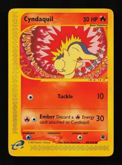 Cyndaquil 105/165 Common Expedition Base Set Pokemon Cards - Image 1