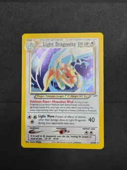 Pokemon TCG Light Dragonite Neo Destiny Holo Card 14/105 - Image 3
