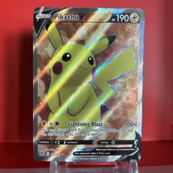 Pokemon TCG Brilliant Stars Pikachu v Ultra Rare Full Art Holo Card 157/172 - Image 1