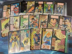 Dragon Ball z Carddass Prism Holo cards Lot Bandai Japan 1991-94 with flaws - Image 1