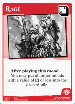 MTG Secret Lair Mood Swings - Rage - Uncommon - Card # 0098 - Image 1