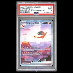 Pokemon Card PSA 9 Charizard ex 199/165 151 MEW SAR Full Art Alt English 2023 - Image 1