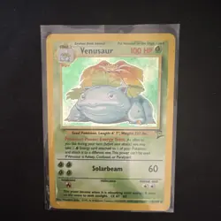 Pokemon Venusaur 015/102 Base Set Holo Rare 100 HP Stage 2 English Card - Image 1