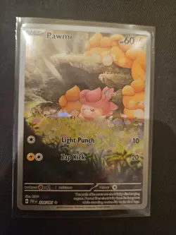Pokemon TCG Pawmi Illustration Rare Card Paldean Fates 226/091 - Image 1