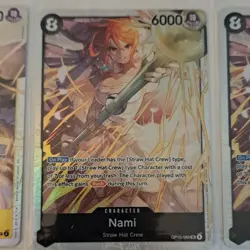 Bandai One Piece Card Game Foil Parallel 3-Card Lot Borsalino/Nami EB04-058 - Image 3