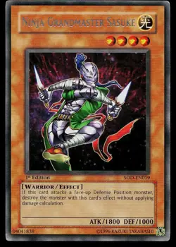 Yu-Gi-Oh Card Soul of the Duelist Ninja Grandmaster Sasuke SOD-EN019 1st Edition - Image 1