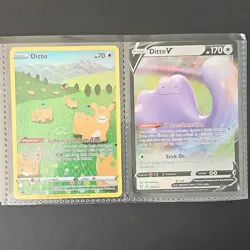 Pokemon TCG Ditto + Ditto V 2-Card Lot Crown Zenith/Shining Fates English - Image 1