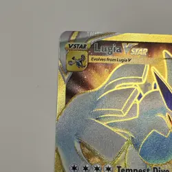 Pokemon Silver Tempest Lugia VSTAR Card 211/195 TCG SWSH Gold Secret Holo VG - Image 5