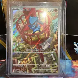Riolu Mega Evolution Promo Pokemon TCG Card Full Art Holo - Image 1