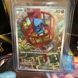 Riolu Mega Evolution Promo Pokemon TCG Card Full Art Holo - Image 2