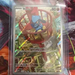 Riolu Mega Evolution Promo Pokemon TCG Card Full Art Holo - Image 4