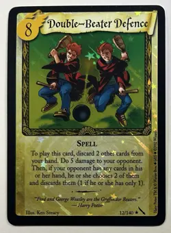 Harry Potter TCG Double-Beater Defence Holo Foil Rare Card 12/140 Unplayed - Image 1