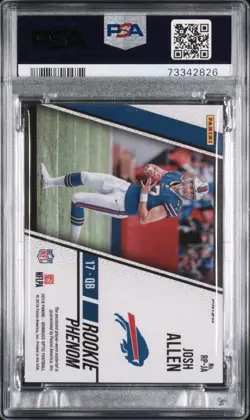 Josh Allen Donruss Optic Rookie Plenum Game Worn Patch PSA 9 - Image 2