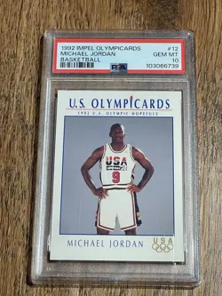 PSA 10 1992 Impel Olympicards Michael Jordan #12 Dream Team USA Gem Mint - Image 1