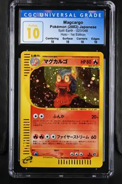 Pokemon Japanese Magcargo Holo Rare 1st Ed Split Earth CGC PERFECT 10 POP 1 SWIR - Image 1