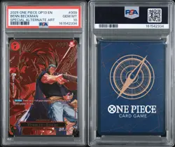2025 One Piece OP13 EN Benn Beckman Special Alternate Art #009 PSA 10 GEM MINT - Image 3