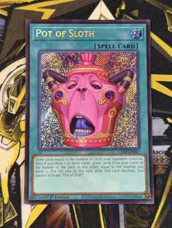 Yugioh! 1x Pot of Sloth CORI-EN061 Secret Rare 1st Ed NM - Image 1