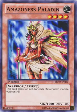 Yugioh! LP Amazoness Paladin - LCJW-EN087 - Super Rare - 1st Edition Lightly Pla - Image 1