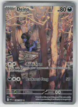 Pokemon Deino - Illustration Rare Holo SV: White Flare 146/086 NM - Image 1