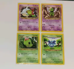 Vintage Pokemon Card Lot Natu Xatu Caterpie Pineco Neo Genesis Expedition - Image 1
