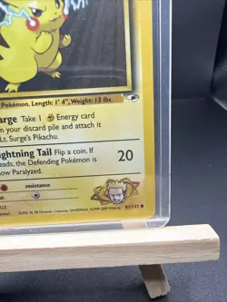 Pokemon TCG Lt. Surge's Pikachu Gym Heroes 81/132 Unlimited Common WOTC - Image 3