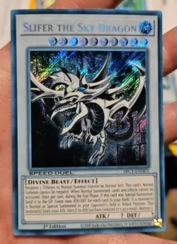 ghost alter slifer the sky dragon sbc1-enh01 speed duel secret sunfaded yugioh - Image 1