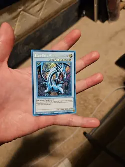 ghost alter Blue-Eyes White Dragon 2017 secret rare CT14-EN002 sunfaded yugioh - Image 3