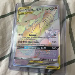 Reshiram & Charizard GX 217/214 Rainbow Hyper Rare Unbroken Bonds - Image 1