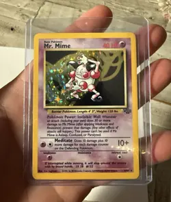WOTC Mr. Mime 6/64 Jungle Unlimited Holo Rare 40 HP English 1999 - Image 1