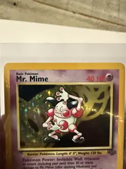 WOTC Mr. Mime 6/64 Jungle Unlimited Holo Rare 40 HP English 1999 - Image 3