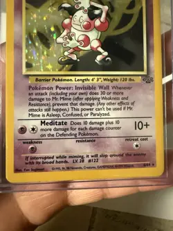 WOTC Mr. Mime 6/64 Jungle Unlimited Holo Rare 40 HP English 1999 - Image 4