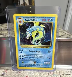 WOTC Gyarados 6/102 Base Set Holo Rare 100 HP English 1999 Pokemon TCG - Image 1