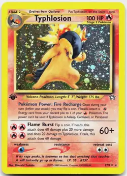 Typhlosion 17/111 Holo Rare Neo Genesis Pokemon 1st Edition Holo LP/MP - Image 1