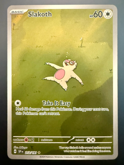 NM Slakoth 212/191 Illustration Rare Surging Sparks Pokemon - Image 1
