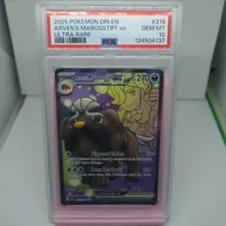 PSA 10 ARVEN'S MABOSSTIFF EX 218/182 DESTINED RIVALS ULTRA RARE GEM MINT Graded - Image 1