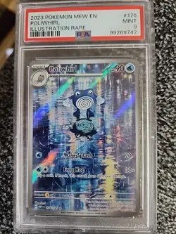 Poliwhirl 176/165 Scarlet Violet-151 Illustration Rare Pokemon TCG Card PSA 9 - Image 1