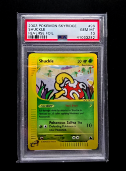 POKEMON SKYRIDGE [REVERSE HOLO] Shuckle PSA 10 - Image 1